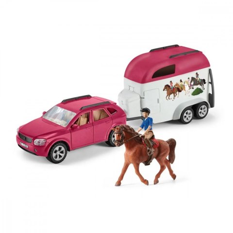 Zestaw figurek Samochód z przyczepą podstawowy Horse Club Schleich
