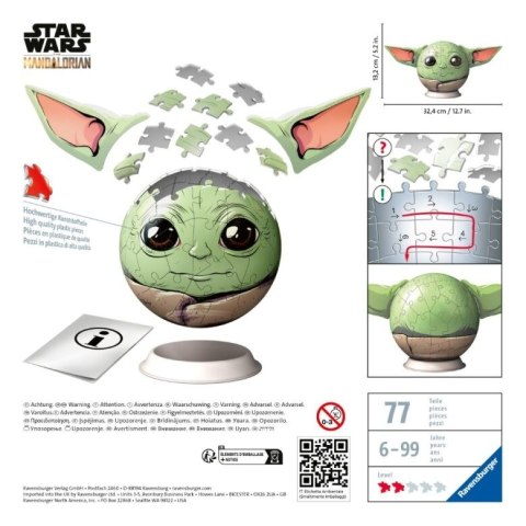 Puzzle 72 elementy 3D Kula Star Wars Grogu Ravensburger Polska