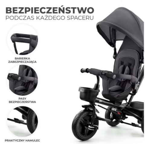 Rowerek trójkołowy AVEO MALACHITE GREY Kinderkraft