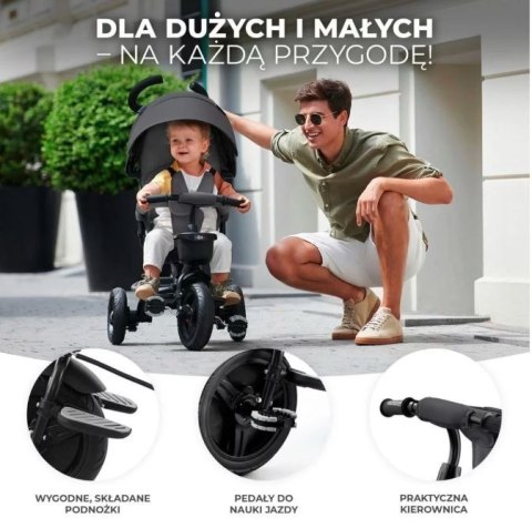 Rowerek trójkołowy AVEO MALACHITE GREY Kinderkraft