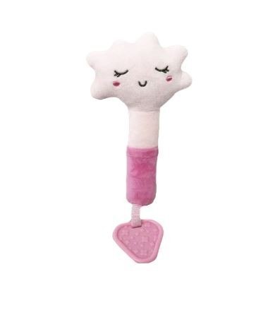 Zabawka z dźwiękiem - Chmurka różowa 17 cm TULILO