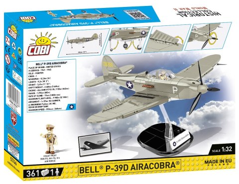 Klocki Historical Collection WWII Bell P-39D Airacobra 361 klocków Cobi Klocki