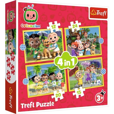 Puzzle 4w1 Cocomelon Poznaj bohaterów Trefl