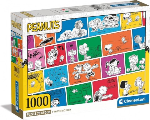 Puzzle 1000 elementów Compact Peanuts Fistaszki Clementoni