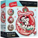 Puzzle drewniane 160 elementów Świąteczna przygoda Mickey i Minni Trefl