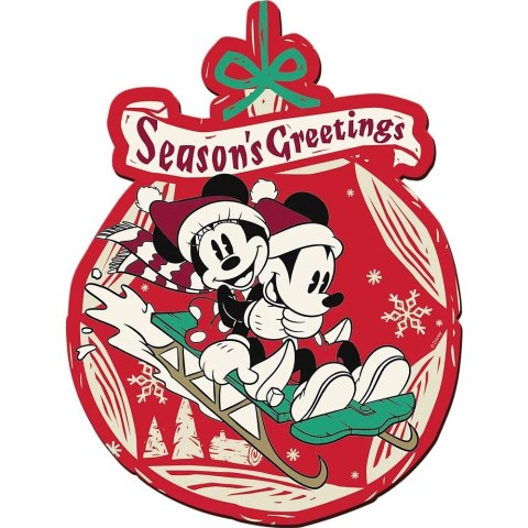 Puzzle drewniane 160 elementów Świąteczna przygoda Mickey i Minni Trefl