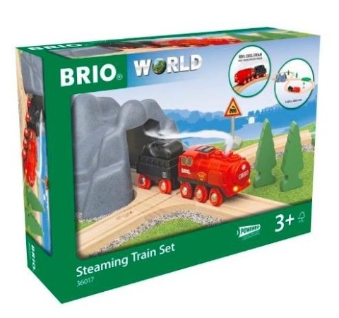 Zestaw z kolejką na parę na baterie Brio