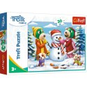 Puzzle 30 elementów Zimowe zabawy Treflików Trefl