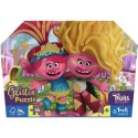 Puzzle 70 elementów Glitter w kuferku Brokatowe Trolle Trefl