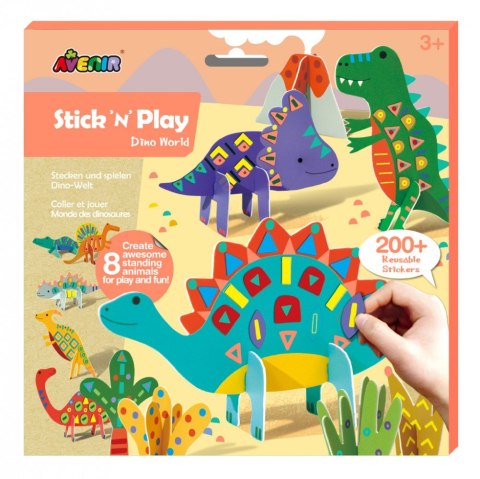 Wyklejanka Stick N Play - Świat dinozaurów MG DYSTRYBUCJA