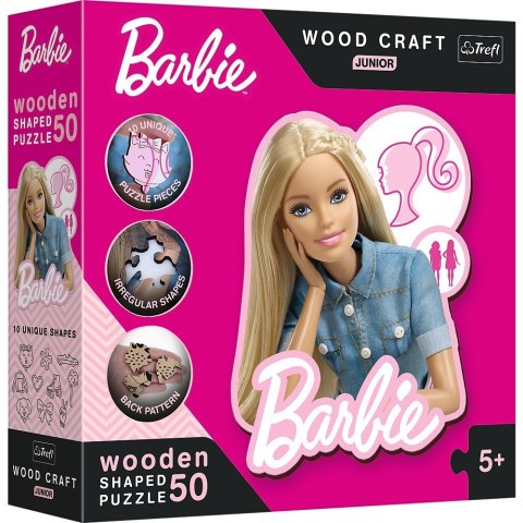 Puzzle drewniane 50 elementów Barbie Trefl