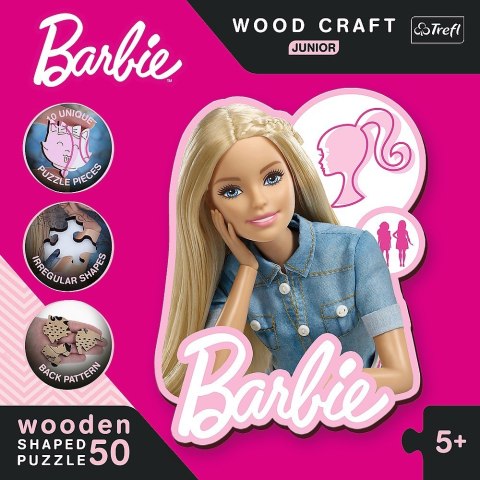 Puzzle drewniane 50 elementów Barbie Trefl