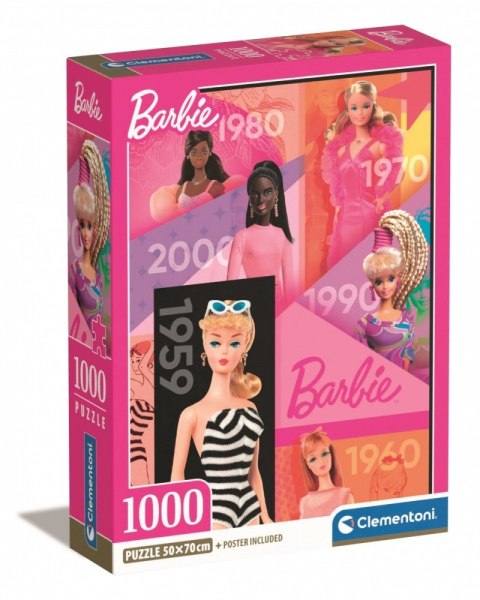Puzzle 1000 elementów Compact Barbie Clementoni