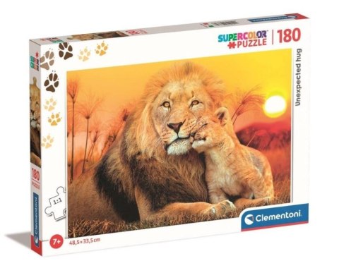 Puzzle 180 elementów Super Color Unexpected hug Clementoni