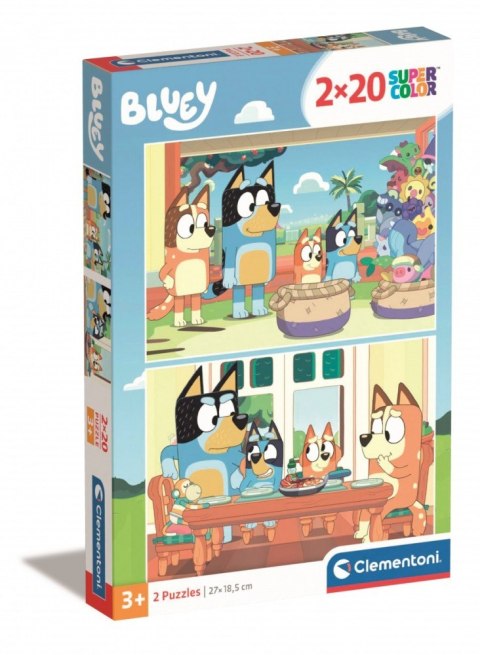Puzzle 2x20 elementów Bluey Clementoni