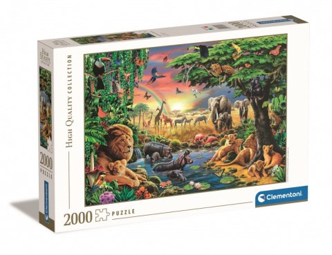 Puzzle 2000 elementów High Quality The African Gathering Clementoni