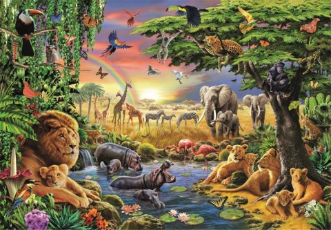 Puzzle 2000 elementów High Quality The African Gathering Clementoni