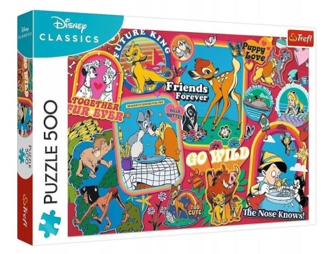 Puzzle 500 elementów Disney na przestrzeni lat Trefl