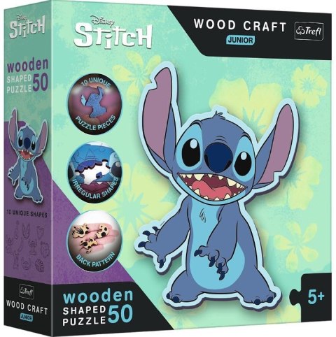 Puzzle drewniane 50 elementów Lilo i Stitch Trefl