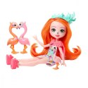 Lalka Enchantimals Rodzina Flamingów Florinda Flamingo + 3 Zwierzątka Mattel