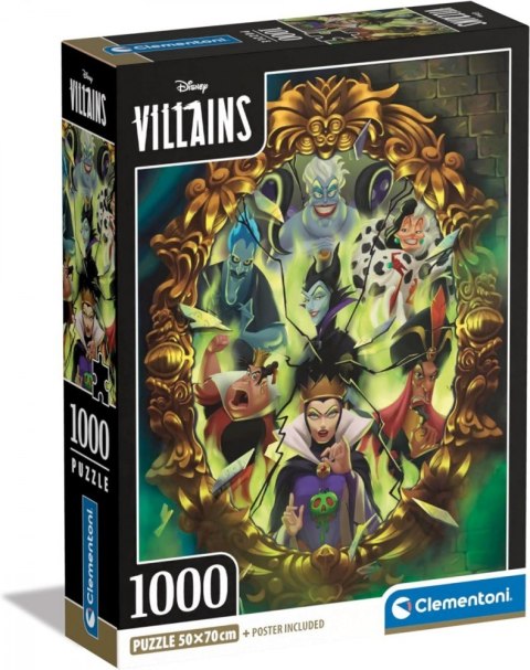 Puzzle 1000 elementów Compact Disney Villains Clementoni