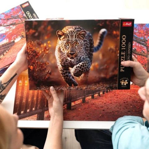 Puzzle 1000 elementów Premium Dziki Leopard Trefl