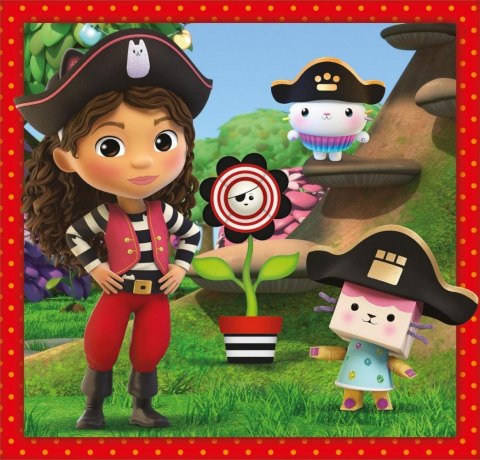 Puzzle 3x48 elementów Super Kolor Koci Domek Gabi Clementoni