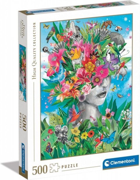 Puzzle 500 elementów High Quality Head in the Jungle Clementoni