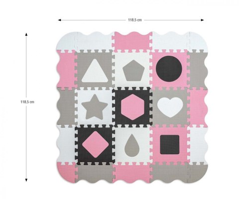 Mata piankowa puzzle Jolly Pink Grey Milly Mally