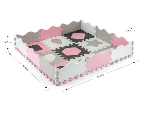 Mata piankowa puzzle Jolly Pink Grey Milly Mally