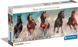 Puzzle 1000 elementów Compact Panorama Konie Clementoni