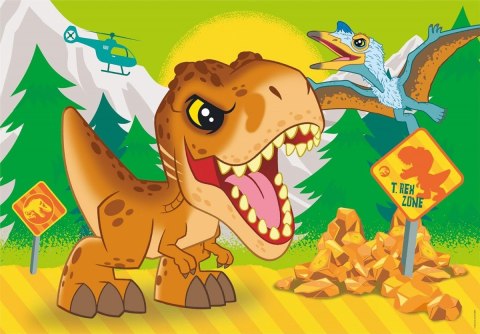 Puzzle 2x20 elementów Super Kolor Jurassic World Clementoni