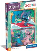 Puzzle 2x20 elementów Super Kolor Stitch Clementoni