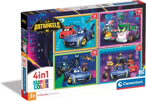 Puzzle 4w1 Super Kolor Batwheels Clementoni