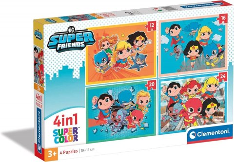 Puzzle 4w1 Super Kolor DC Super Friends Clementoni