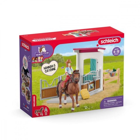 Zestaw figurek Boks dla konia Hannah & Cayenne Schleich