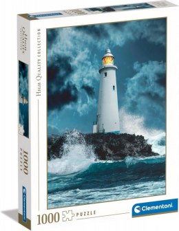 Puzzle 1000 elementów High Quality Latarnia morska w burzy Clementoni
