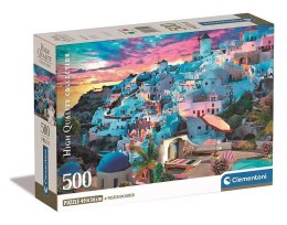 Puzzle 500 elementów Compact Grecki widok Clementoni