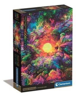 Puzzle 500 elementów Compact Psychedelic Jungle Sunrise Clementoni