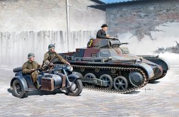 Model plastikowy German Panzer I Ausf.B & Motorcycle 1/35 Academy
