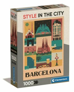 Puzzle 1000 elementów Compact Barcelona Clementoni