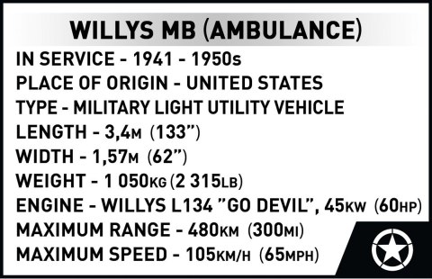 Klocki Willys MB Medical Cobi Klocki