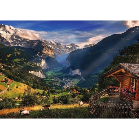 Puzzle 1000 elementów Premium Plus Dolina Lauterbrunnen Szwajcaria Trefl