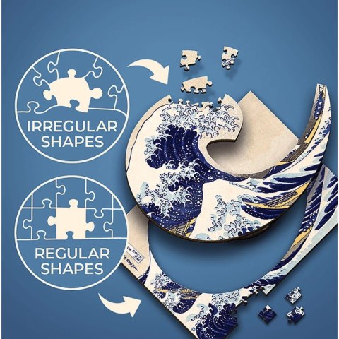 Puzzle drewniane 200 elementów Wielka Fala w Kanagawie Hokusai Katsushika Trefl