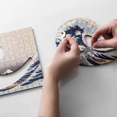 Puzzle drewniane 200 elementów Wielka Fala w Kanagawie Hokusai Katsushika Trefl