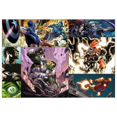Puzzle 4x250 elementów Bohaterskie dni Avengers Trefl