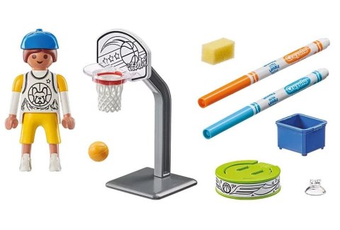 Zestaw z figurkami Color 71516 Skater z piłką do koszykówki Playmobil