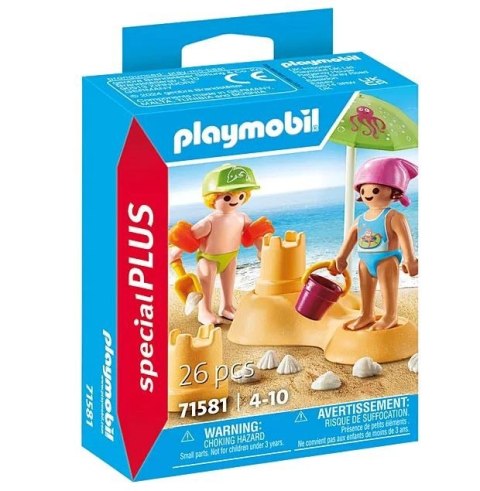 Zestaw z figurkami Special Plus 71581 Dzieci i zamek z piasku Playmobil