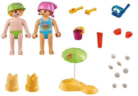 Zestaw z figurkami Special Plus 71581 Dzieci i zamek z piasku Playmobil
