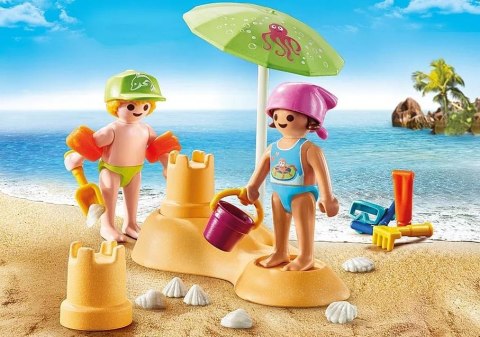 Zestaw z figurkami Special Plus 71581 Dzieci i zamek z piasku Playmobil